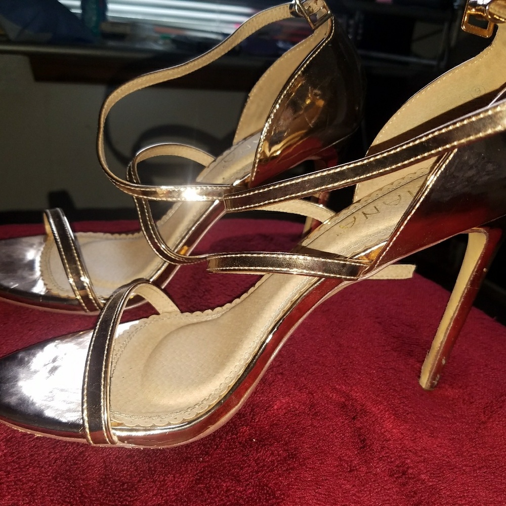 liliana rose gold heels